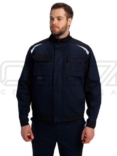 Куртка рабочая Мортон цв.т.синийчерный тк.тк.Смесовая,270 (2)