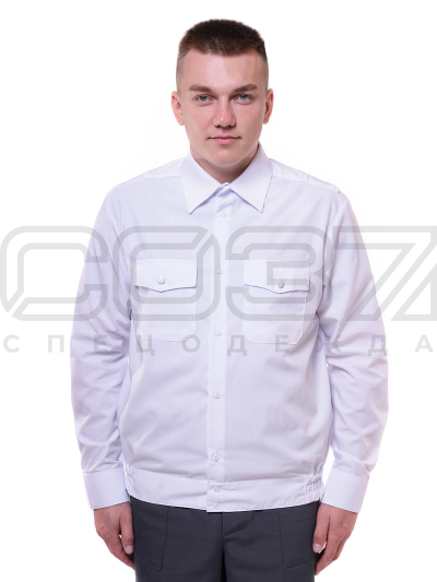 Рубашка форменная мужская МВД дл.рук цв.белый тк.смесовая 1