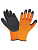 Перчатки обливные утеплённые оранжевые с чёрным