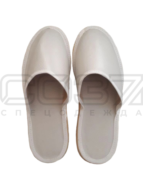 Тапочки-пантолеты нат. кожа-1