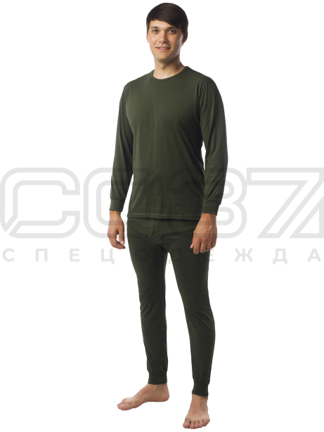 Бельё нательное мужское цв.олива тк.100% хлопок 1